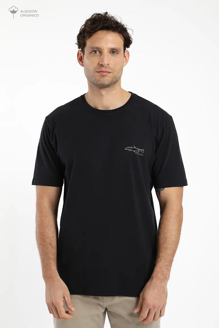 Polera manga corta Pez negro