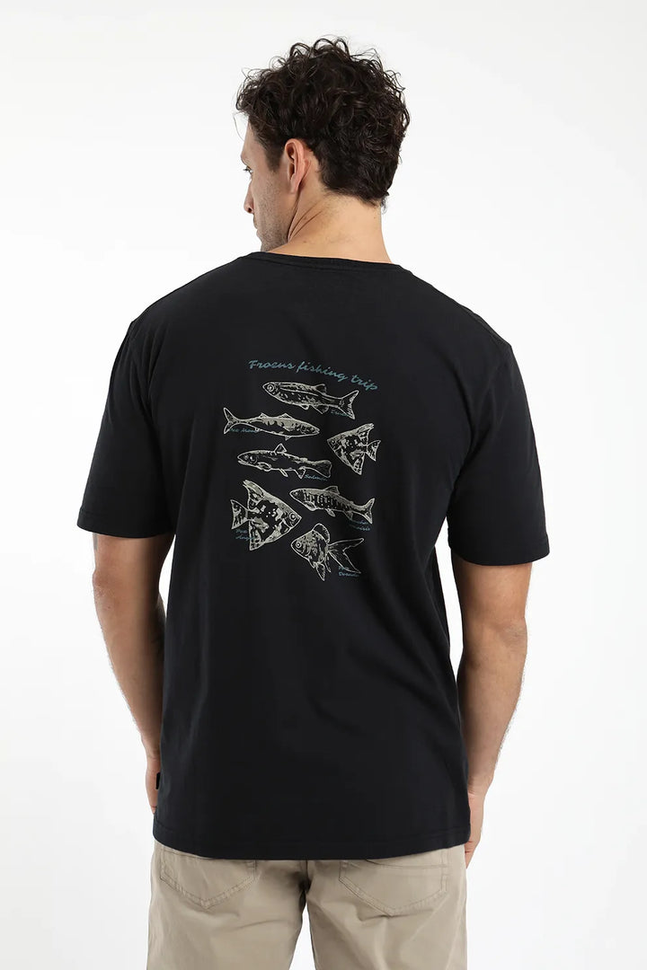 Polera manga corta Pez negro