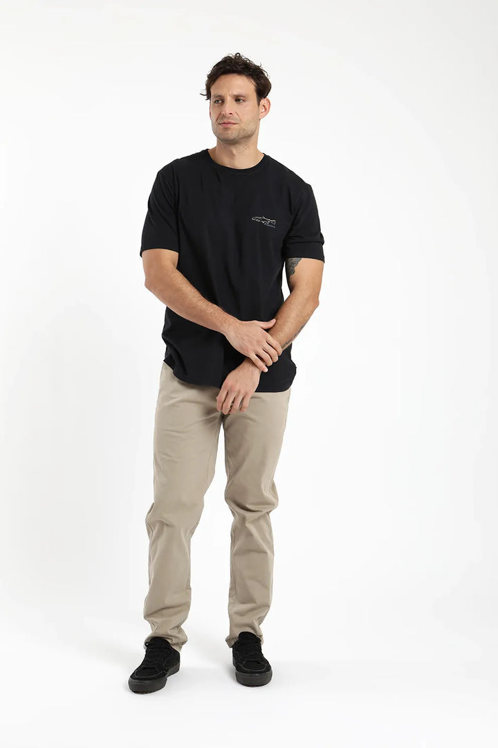 Polera manga corta Pez negro
