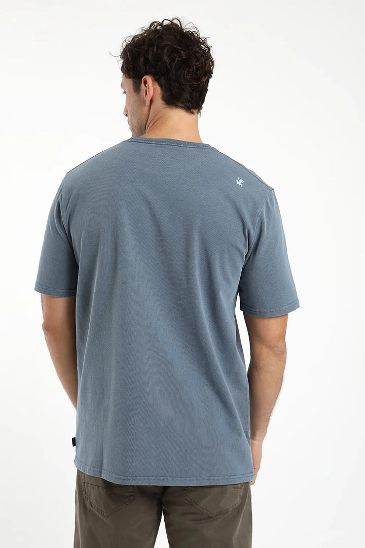 Polera manga corta Plain heavyweight azul