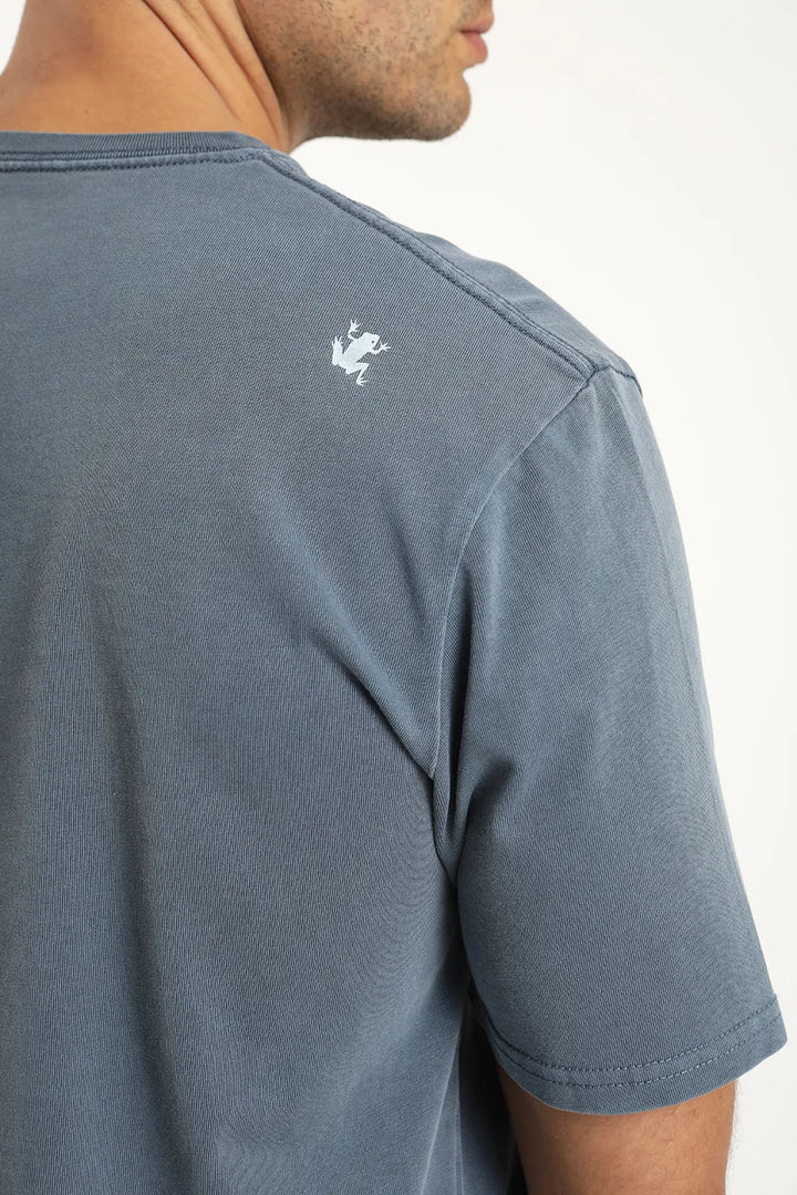 Polera manga corta Plain heavyweight azul