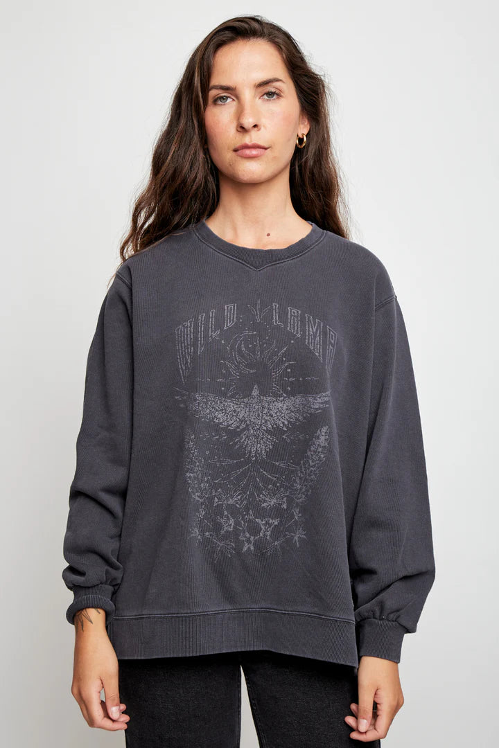 Poleron Riga Organico Gris Mujer