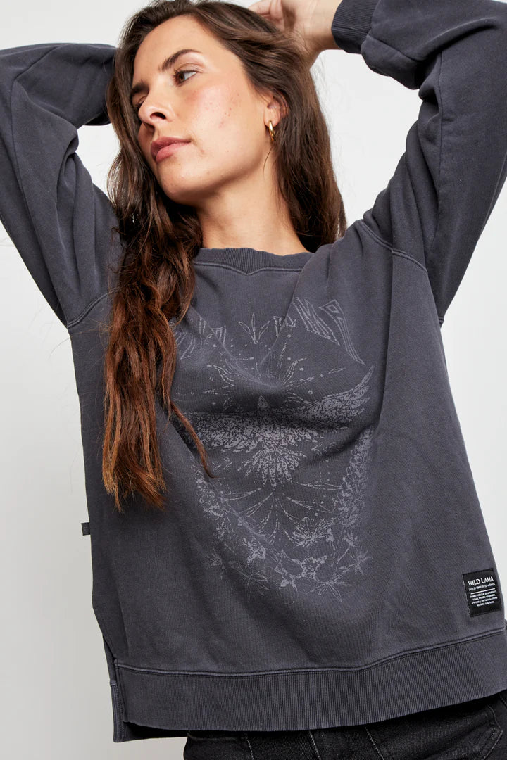 Poleron Riga Organico Gris Mujer