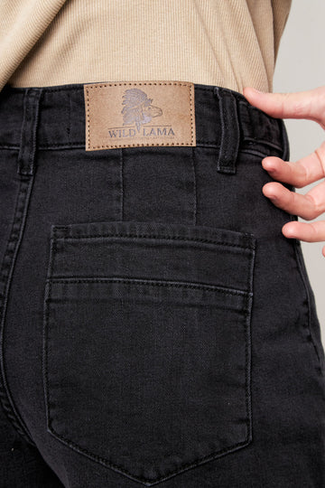 Short Nix Organico Denim Negro Mujer