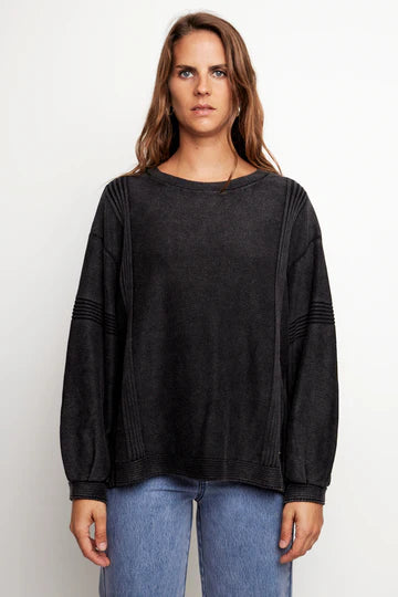 Sweater Viga Organico Negro Mujer