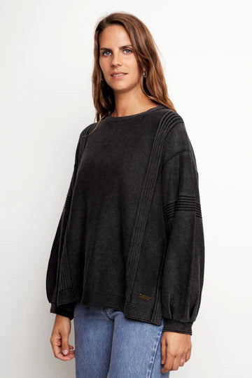 Sweater Viga Organico Negro Mujer